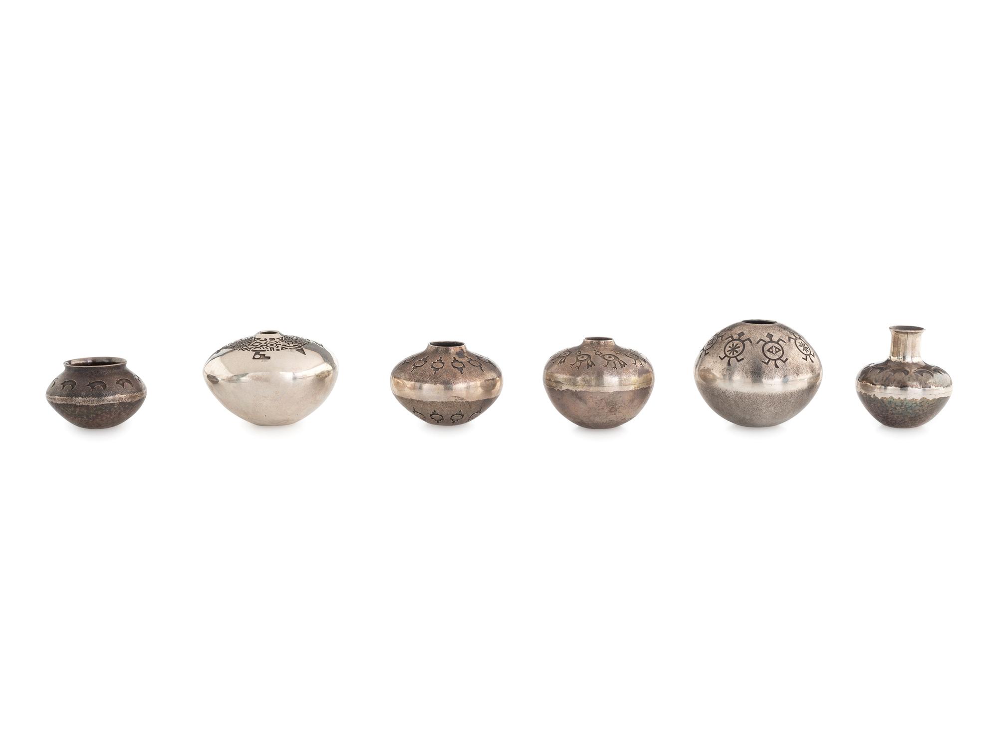 Miniature Silver Seed Jars