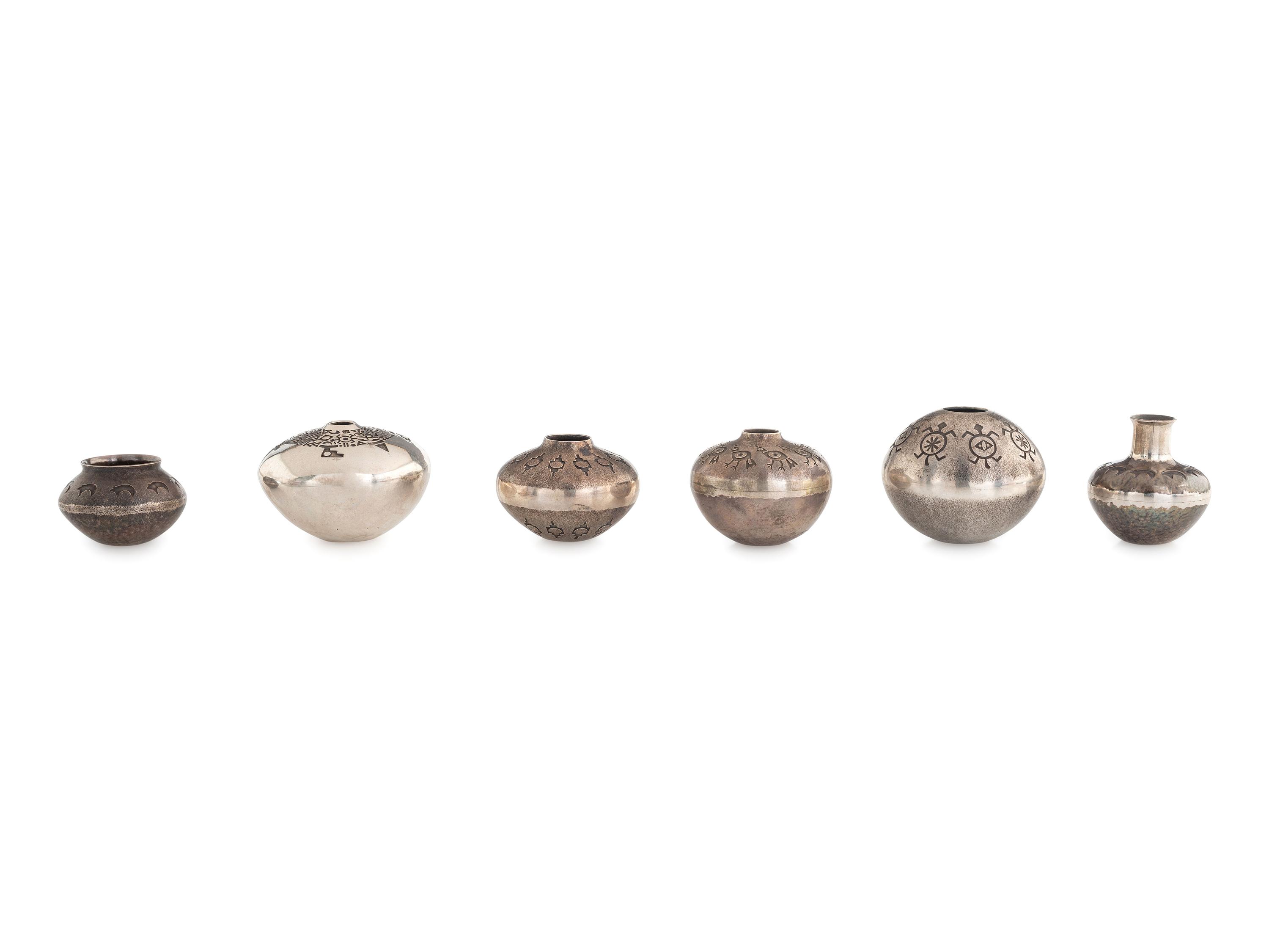 Miniature Silver Seed Jars