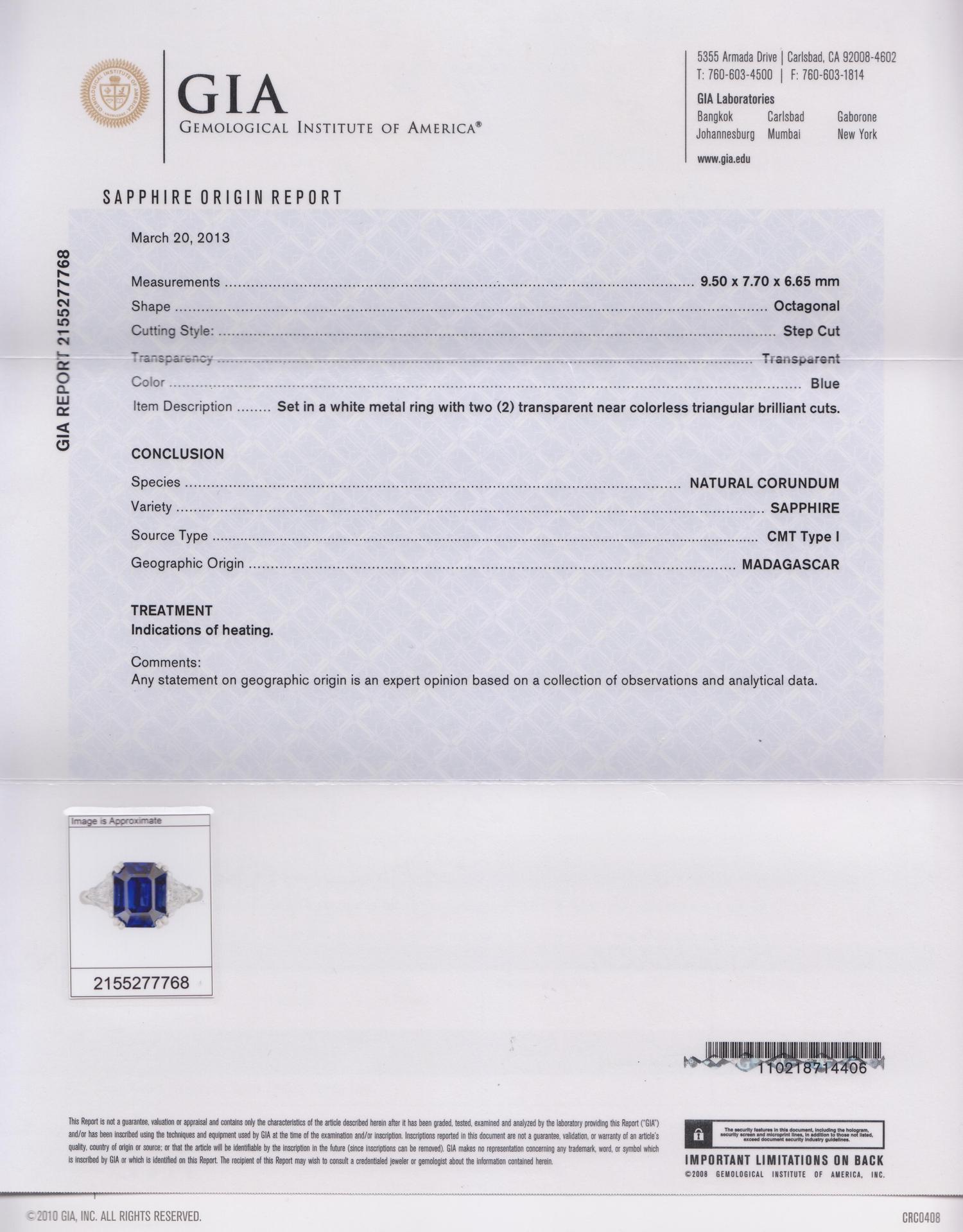 A Platinum, Sapphire and Diamond Ring, 4.80 dwts.