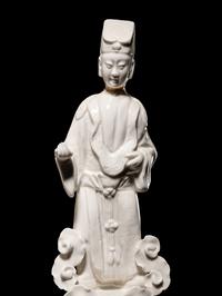 Three Blanc-de-Chine Porcelain Figures