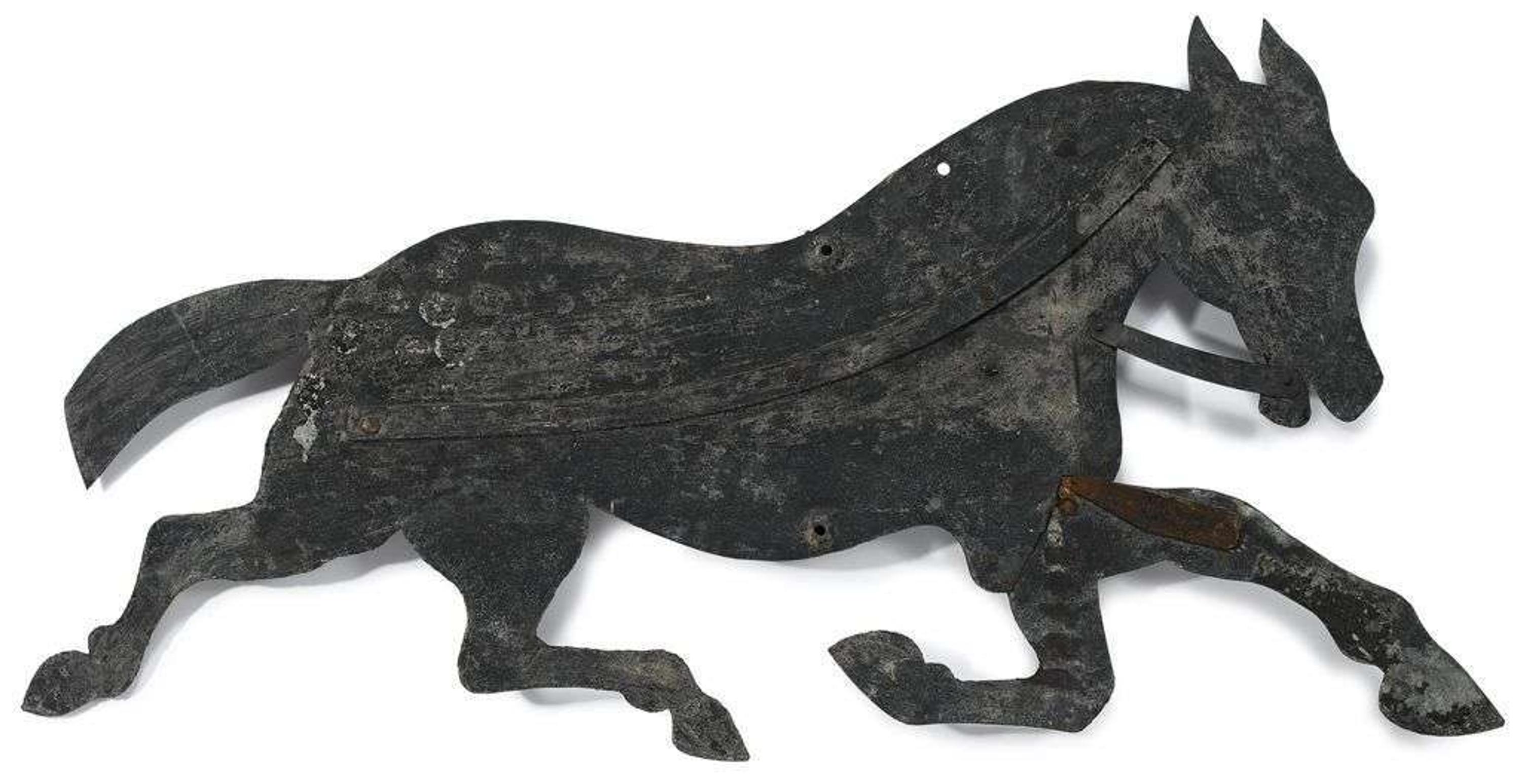 Painted sheet metal weathervane late 19th century