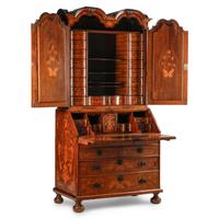 A Dutch Marquetry Bureau Cabinet