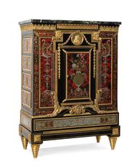 A Napoleon III Boulle and Ormolu Mounted Meuble à Hauteur d'Appui, Paul Sormani (French, 1817-1877), Height 46 x width 33 1/4 x depth 1