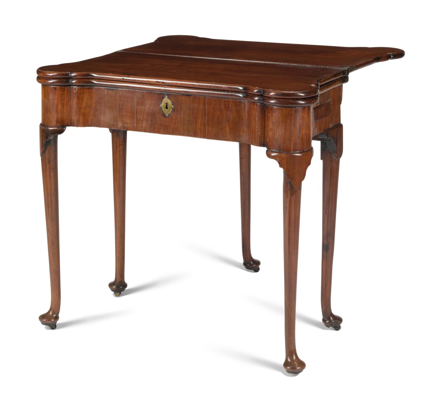 A George III Mahogany Three-Fold Flip-Top Table