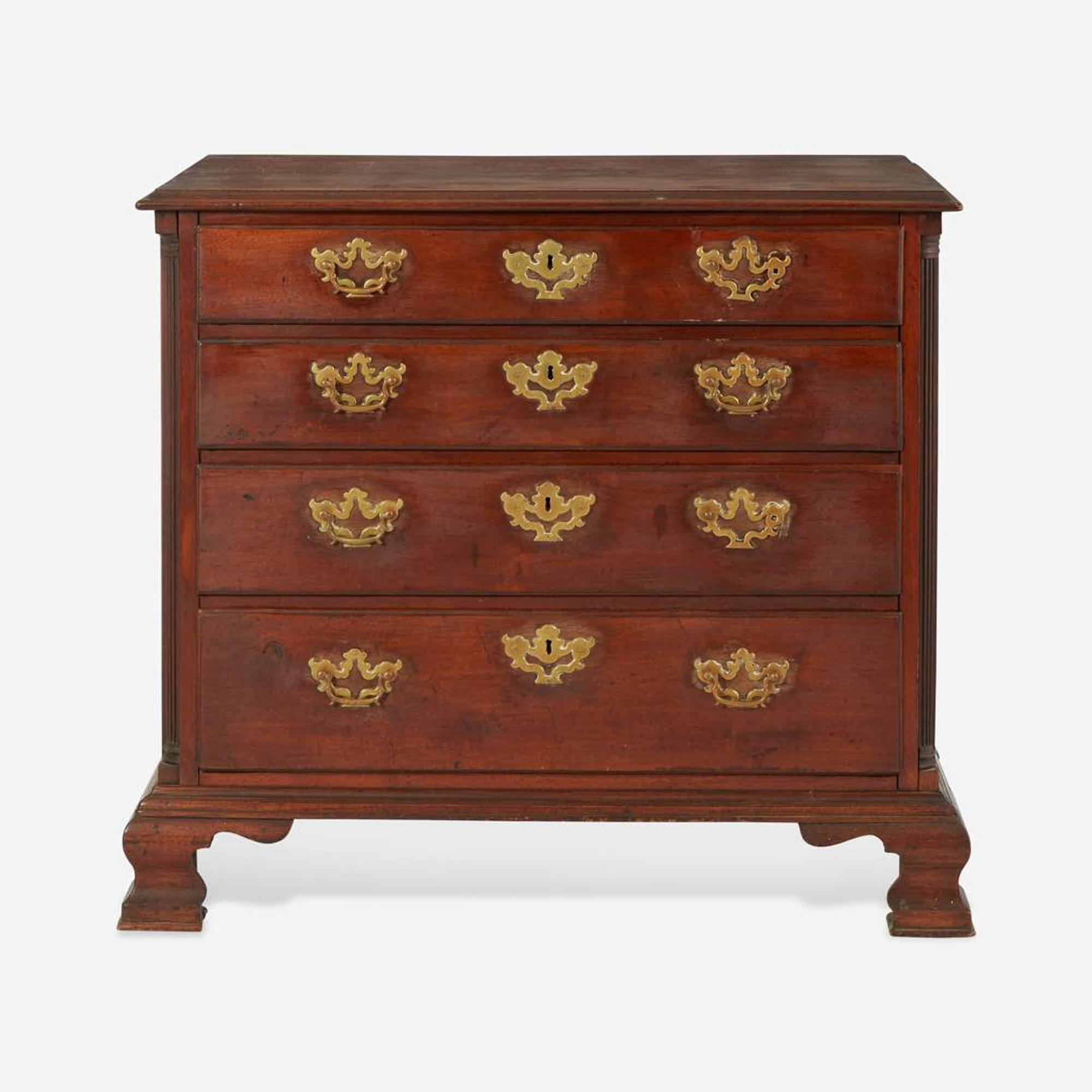 A Chippendale carved mahogany chest of drawers Philadelphia, PA, 1770