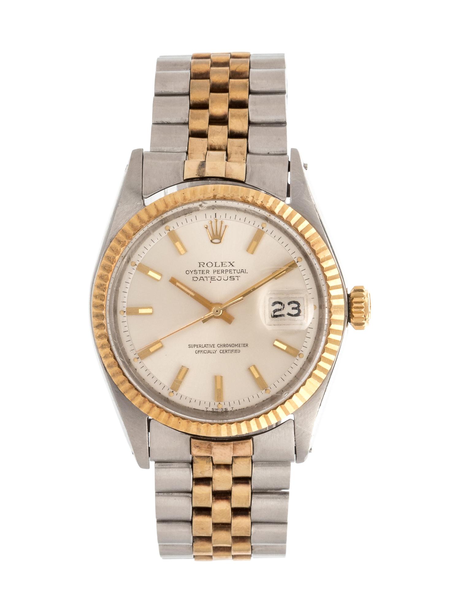 A Rolex Stainless Steel and Yellow Gold Ref. 1601 'Datejust' Wristwatch, Circa 1969