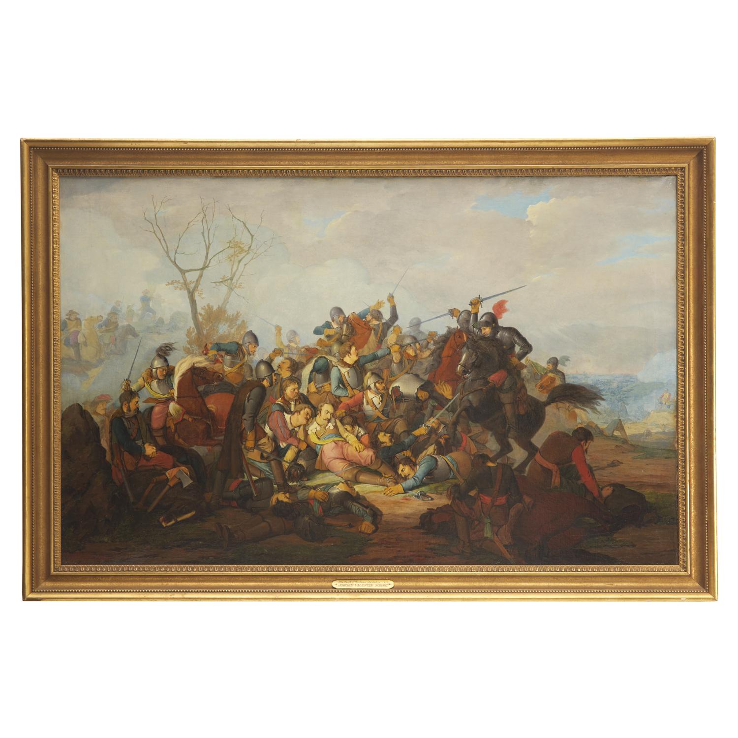 Jørgen Valentin Sonne (Danish, 1801-1890) — The Death of the Swedish King Gustavus II Adolphus at Lutzen , 1828