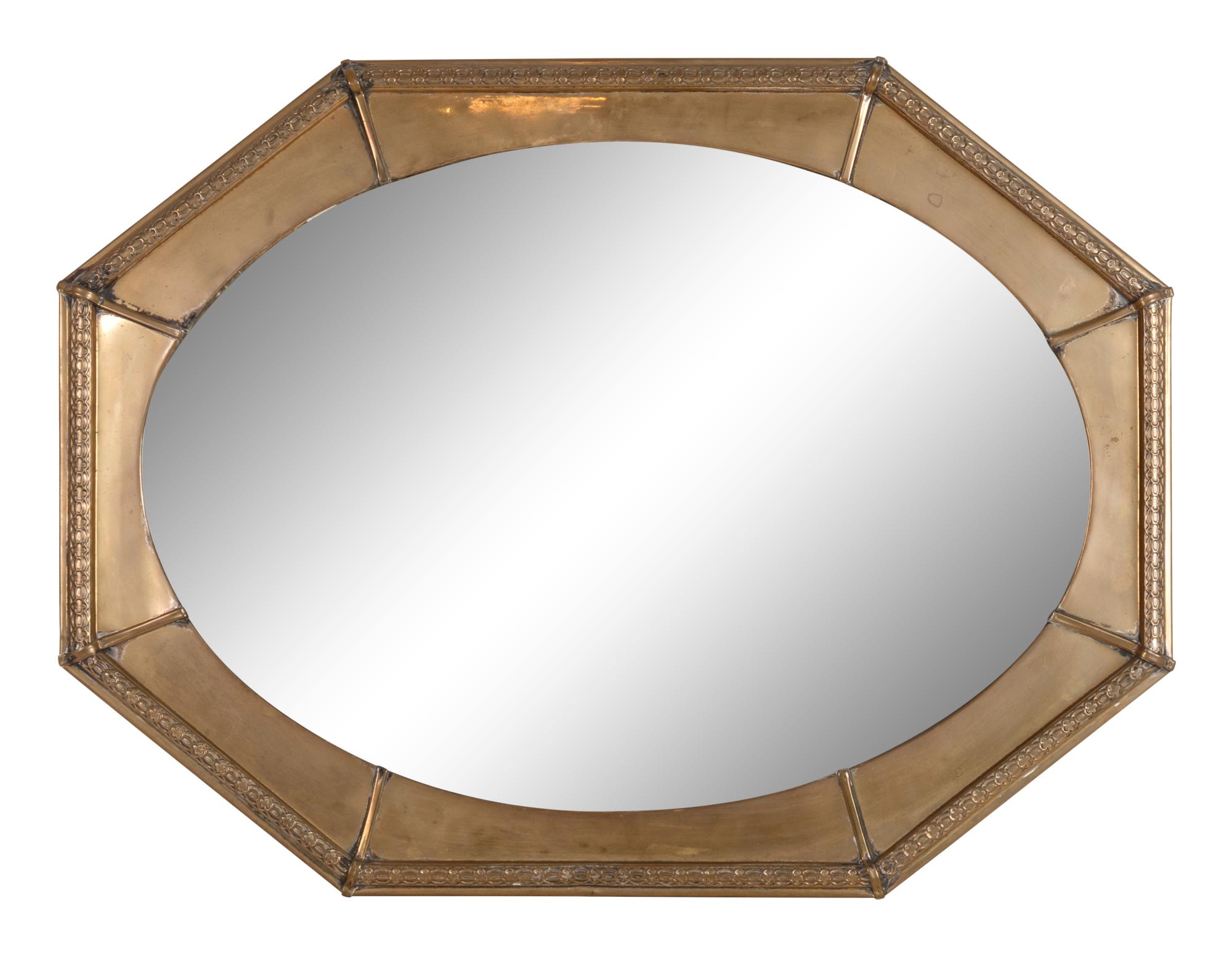 A Pressed Brass Mirror
