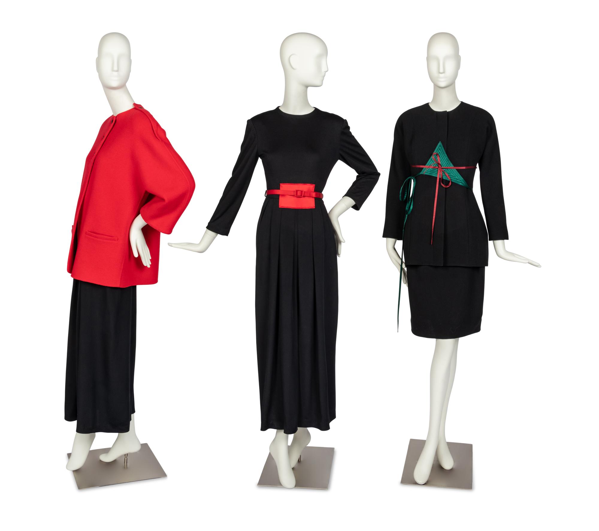 Geoffrey Beene Items: Coat, Jumpsuit, Skirt Suit, 1990s