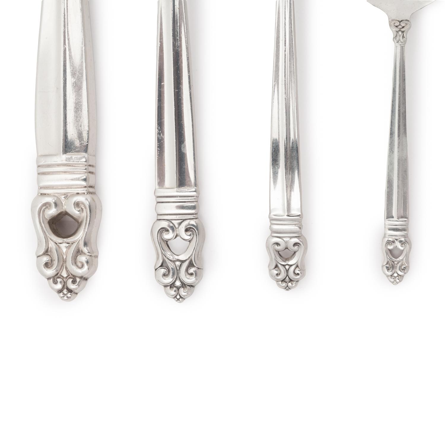 An American Silver Flatware Service