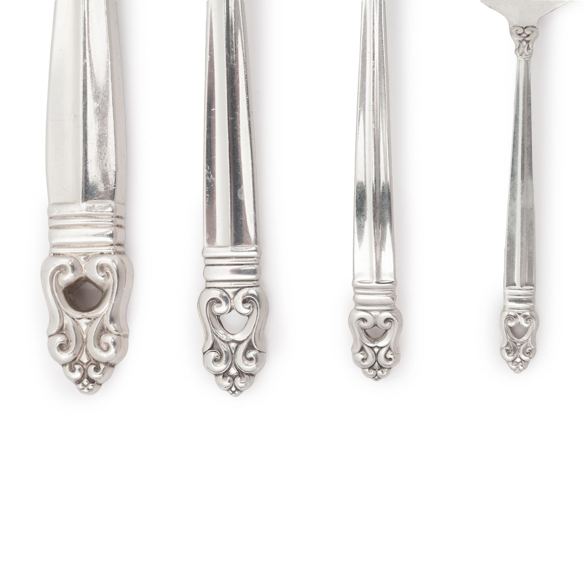 An American Silver Flatware Service