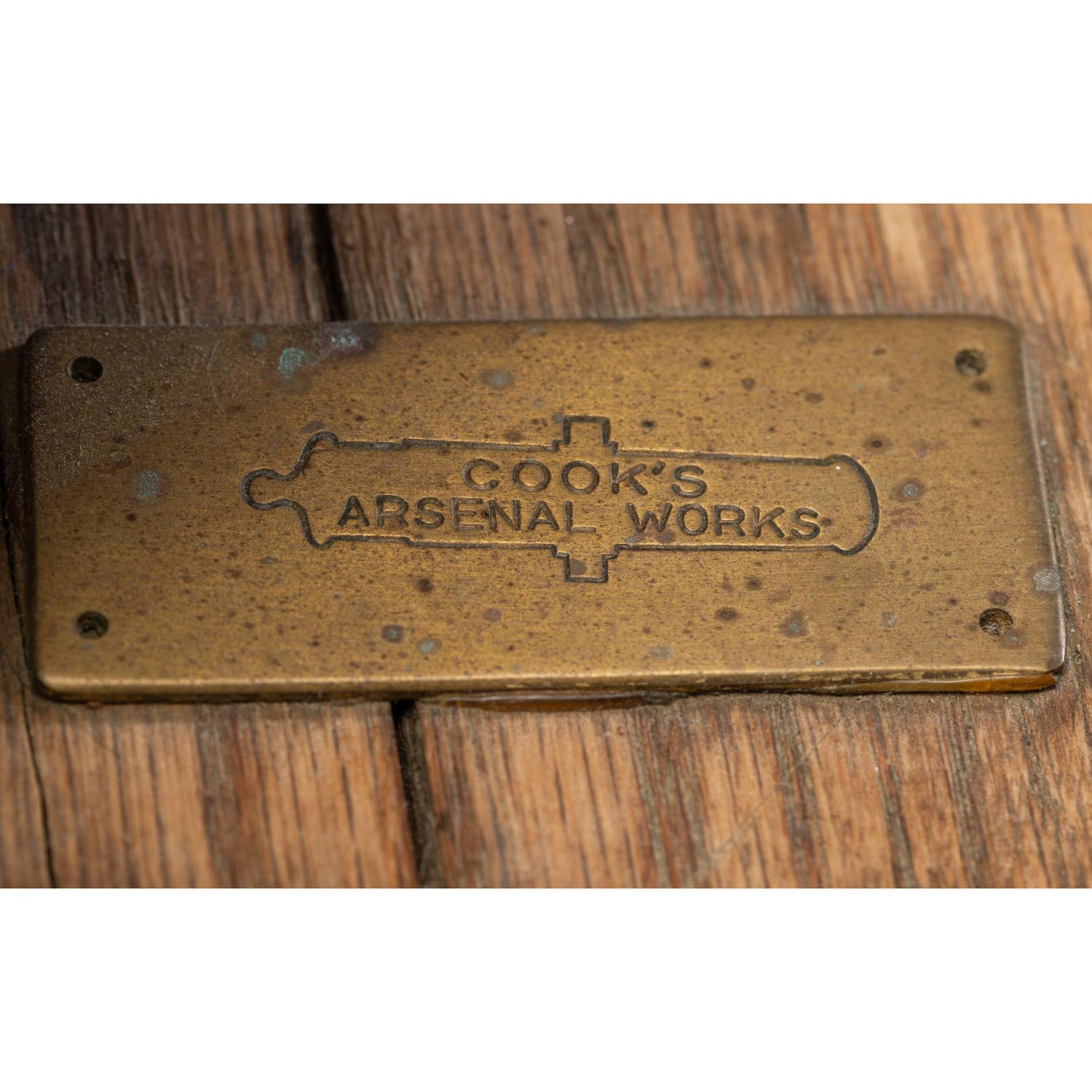 Cook's Arsenal Works Bronze Mortar with Wood Block Mount