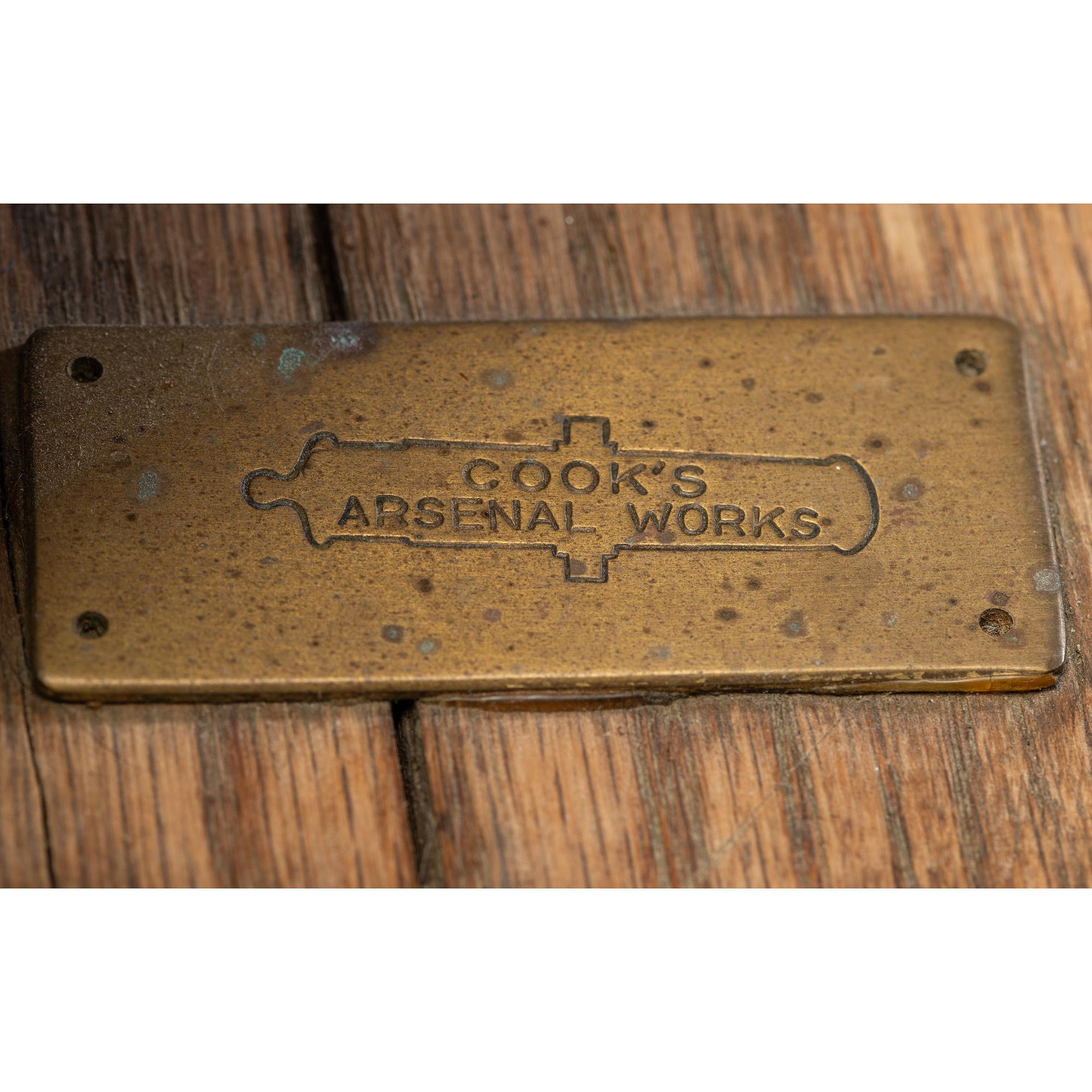 Cook's Arsenal Works Bronze Mortar with Wood Block Mount