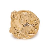 ART NOUVEAU, YELLOW GOLD AND DIAMOND RING