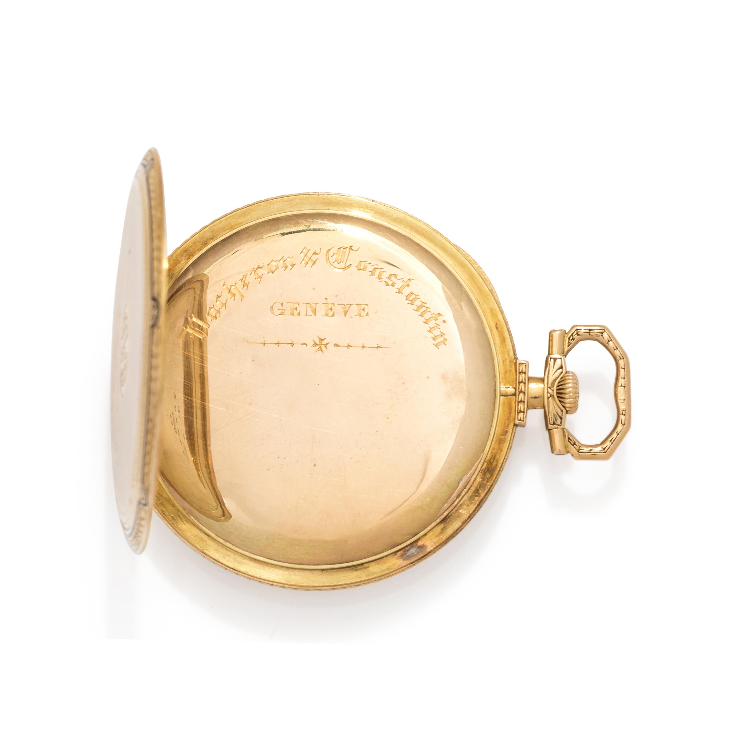 VACHERON CONSTANTIN, 18K YELLOW GOLD OPEN FACE POCKET WATCH