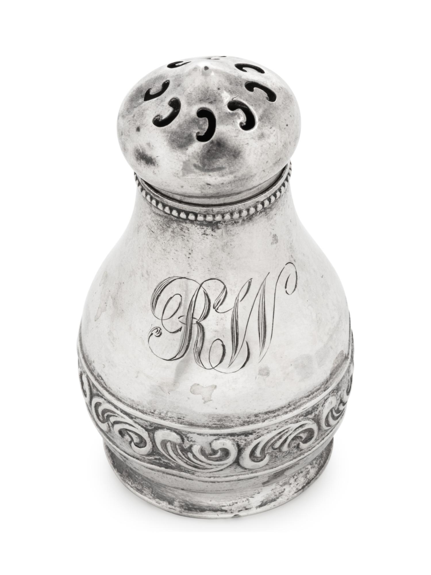 A Pair of American Silver Casters