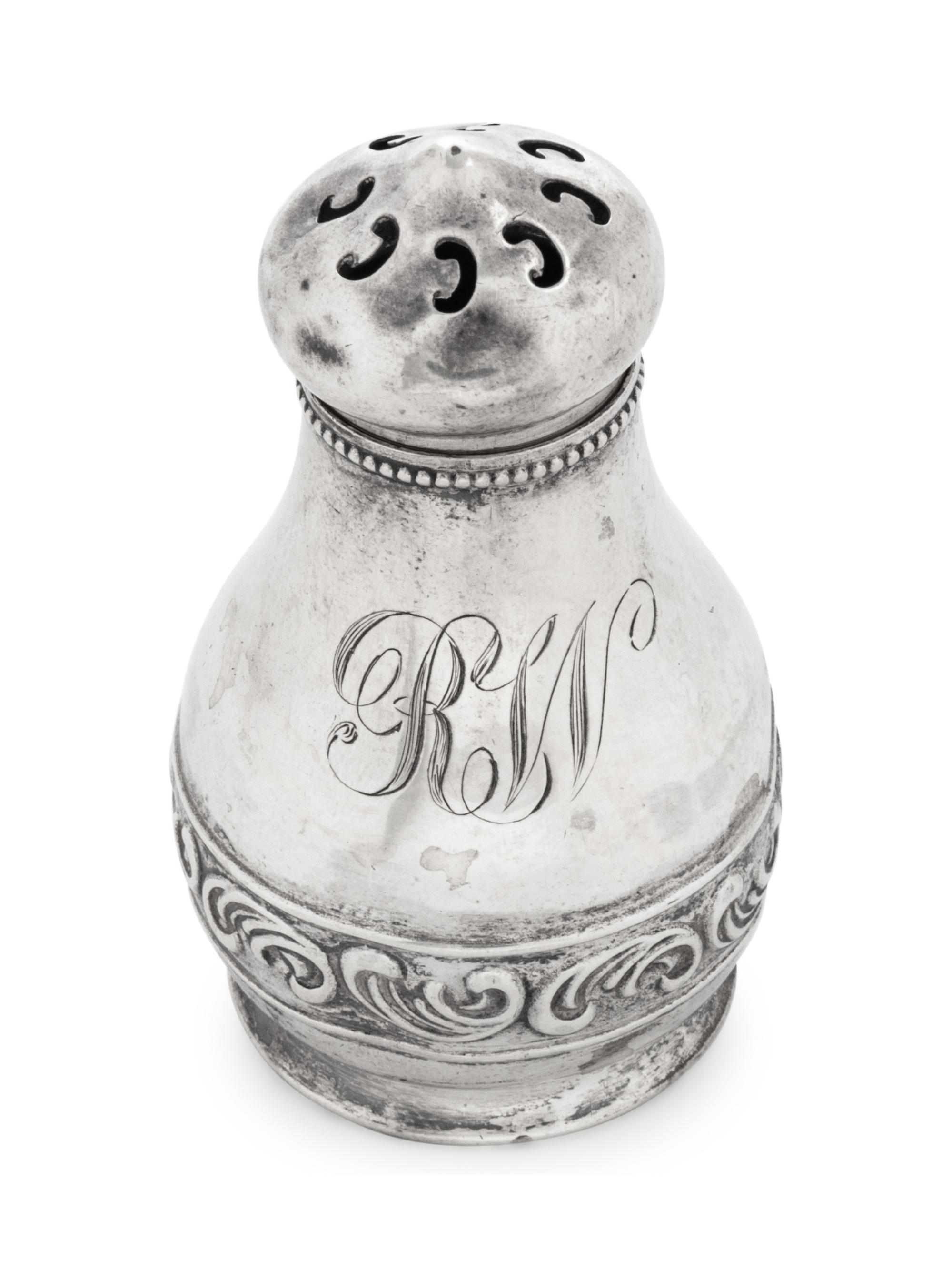 A Pair of American Silver Casters