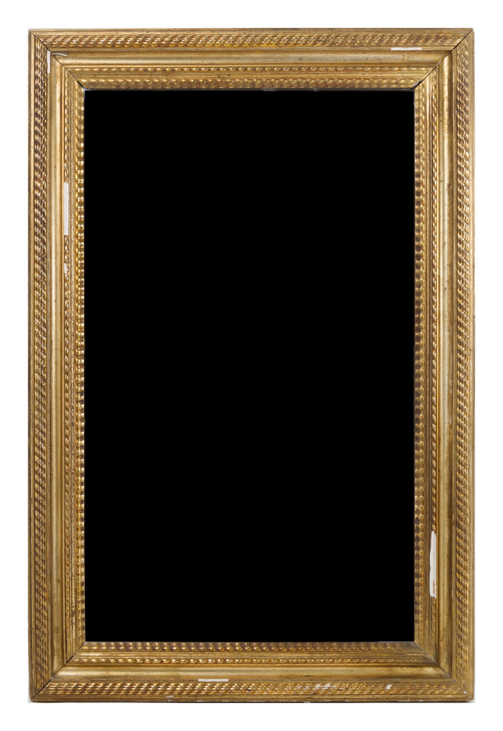 A Victorian Style Giltwood Mirror Height 28 x width 42 inches.