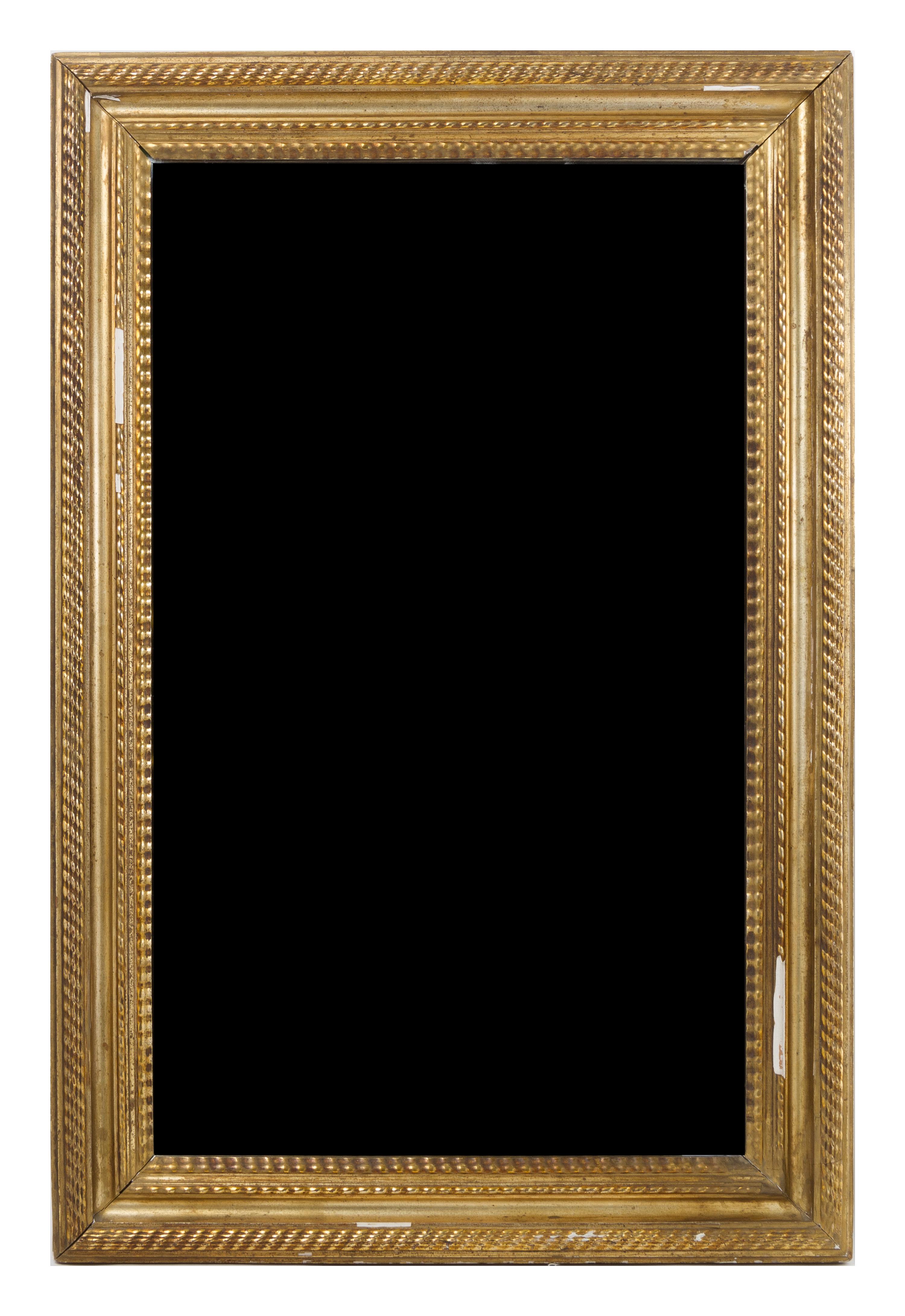 A Victorian Style Giltwood Mirror Height 28 x width 42 inches.