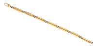 An 18 Karat Bicolor Gold Link Bracelet, Bulgari, 10.70 dwts.