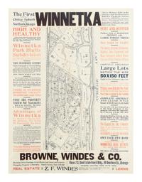 [MAPS]. A group of 3 early subdivision maps of Winnetka, Illinois, comprising: