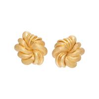 HENRY DUNAY, YELLOW GOLD EARRINGS
