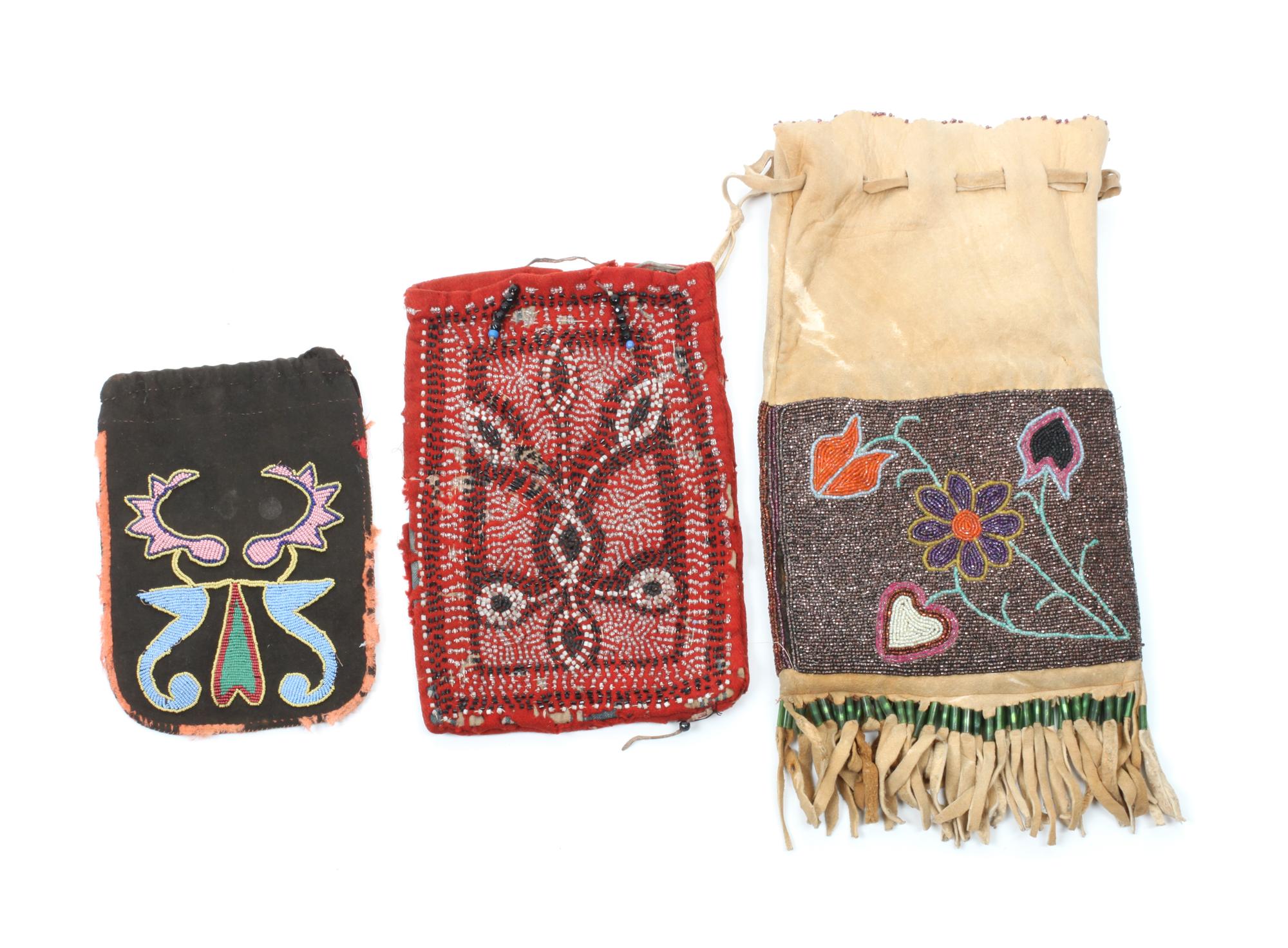 A Group of Native Made Beadwork Length of longest 43 inches.