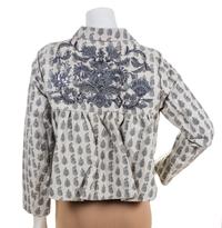 A Dries Von Noten Grey Crop Jacket, Size 40.
