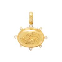ELIZABETH LOCKE, YELLOW GOLD AND DIAMOND 'EROS AND LION' PENDANT