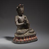 A Chinese Bronze Figure of a Seated Buddha, Ming Dynasty — 明 銅坐佛