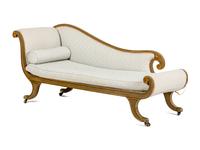A Regency Painted Chaise Longue
