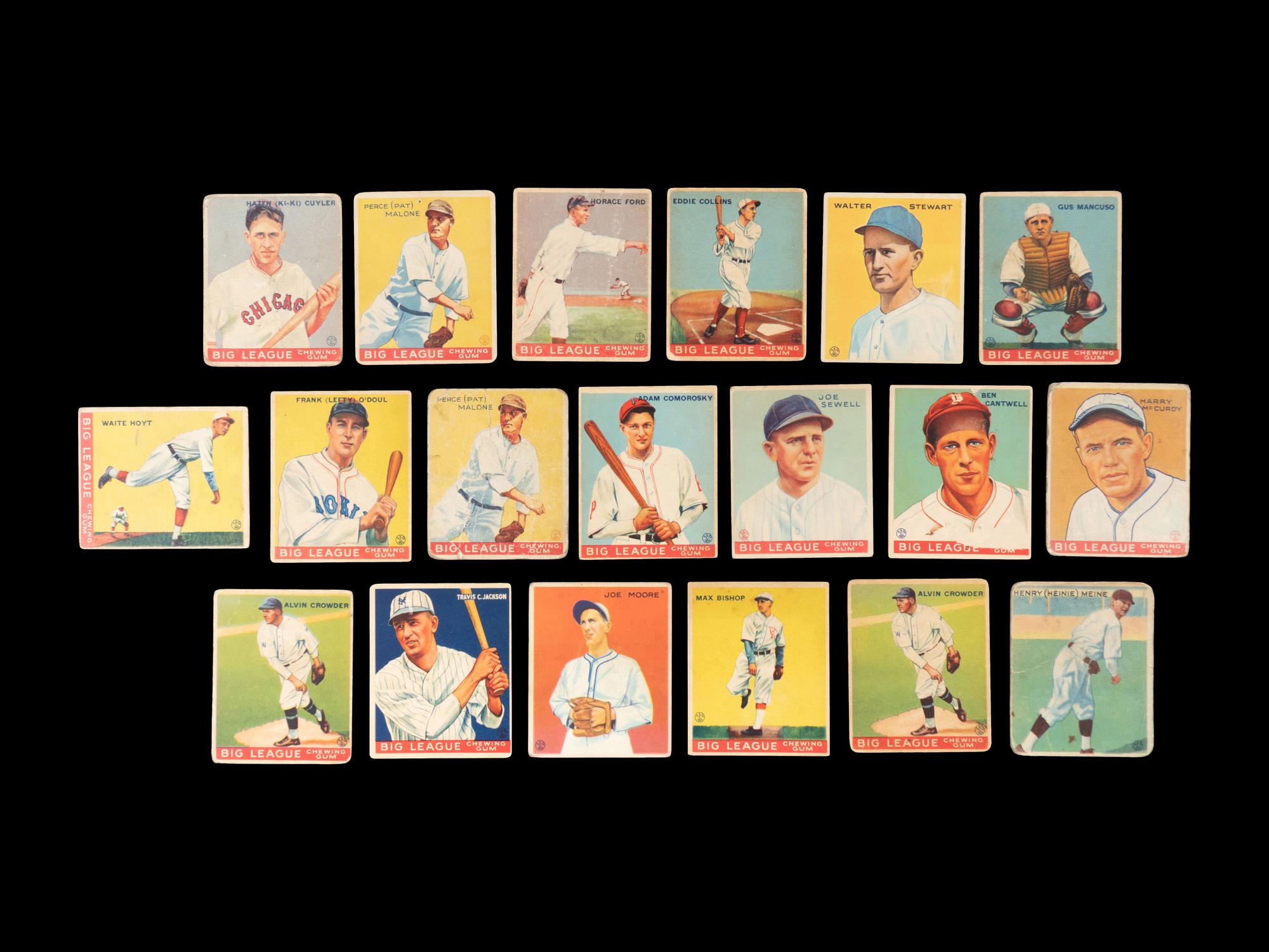 A Group of 19 1933 Goudey Baseball Cards,
