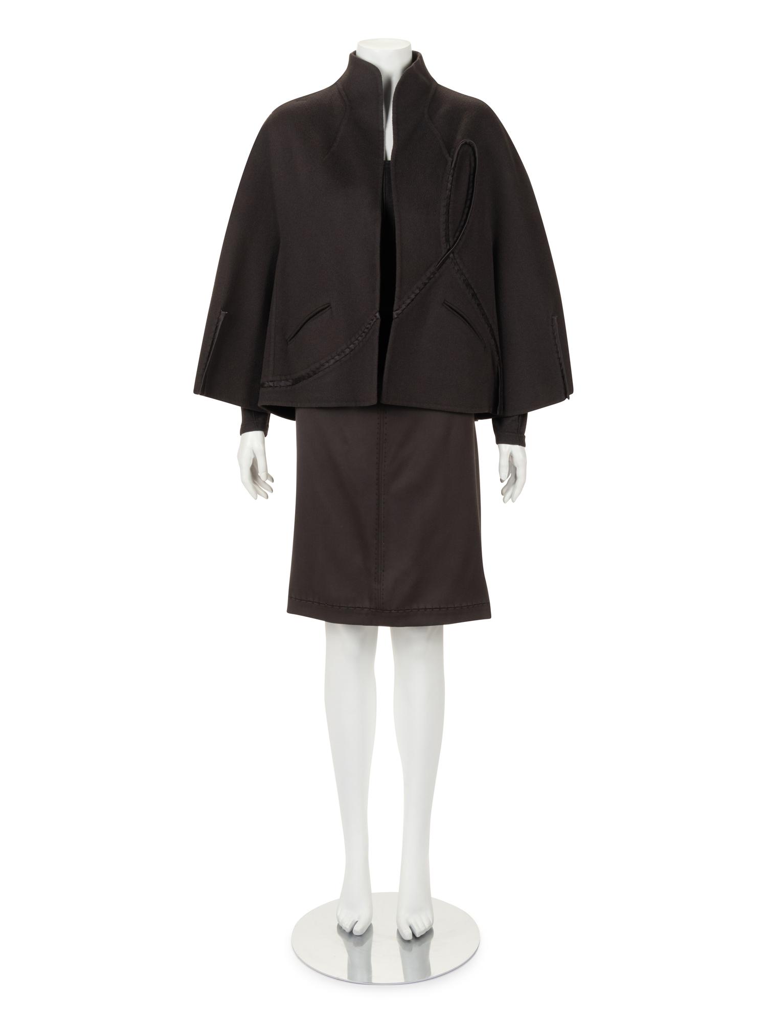 Chado Ralph Rucci Brown Cashmere Three-Piece Ensemble, 2000-10s