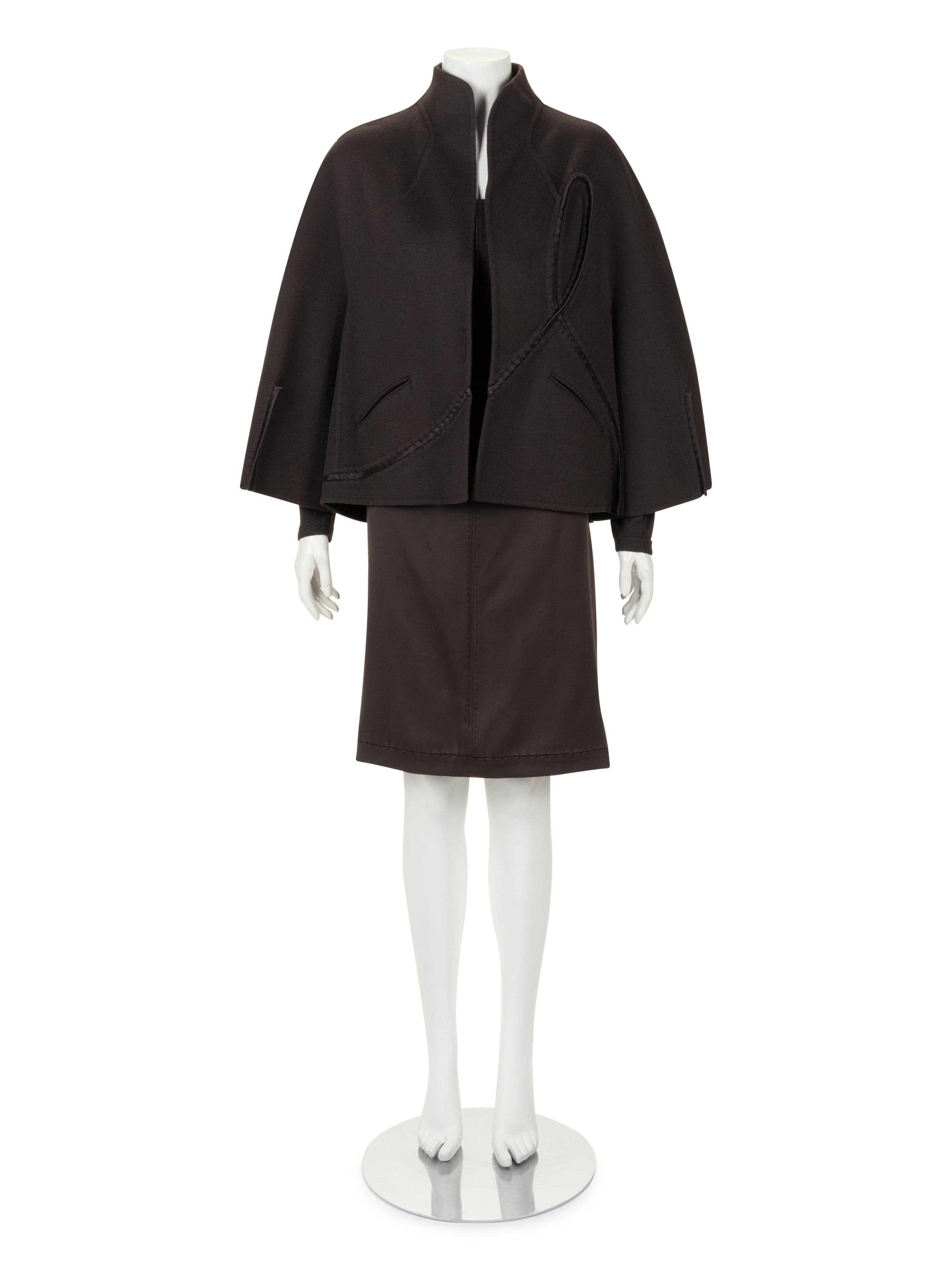 Chado Ralph Rucci Brown Cashmere Three-Piece Ensemble, 2000-10s