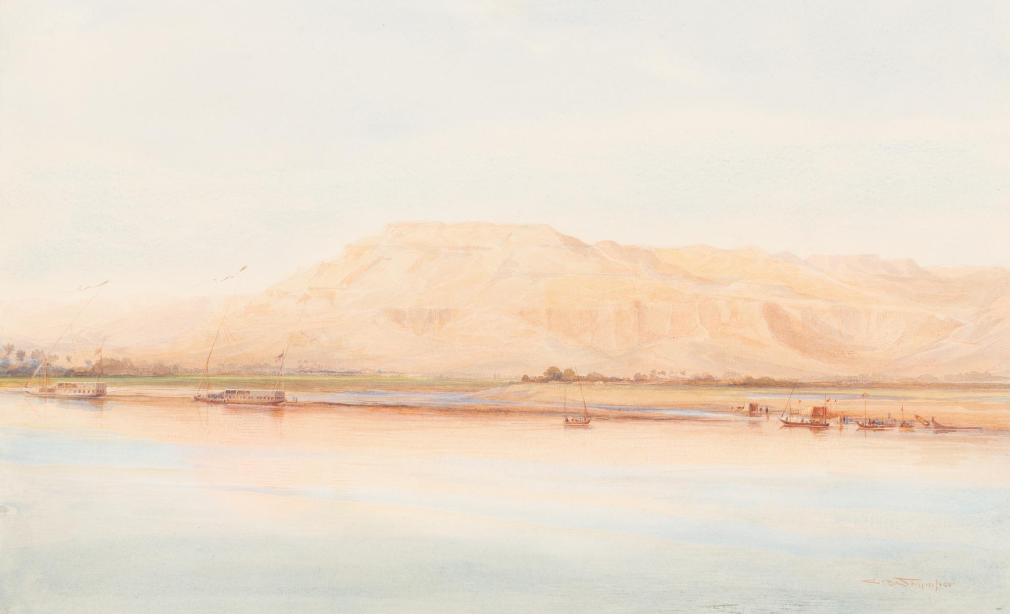 View of the Left Bank at Luxor
