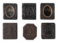 [CIVIL WAR]. 7 portraits of soldiers, most housed in Union cases incl. some glass window examples.