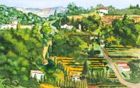Tony Dominick (Benedetto) Bennett, (American, b. 1926), Landscape