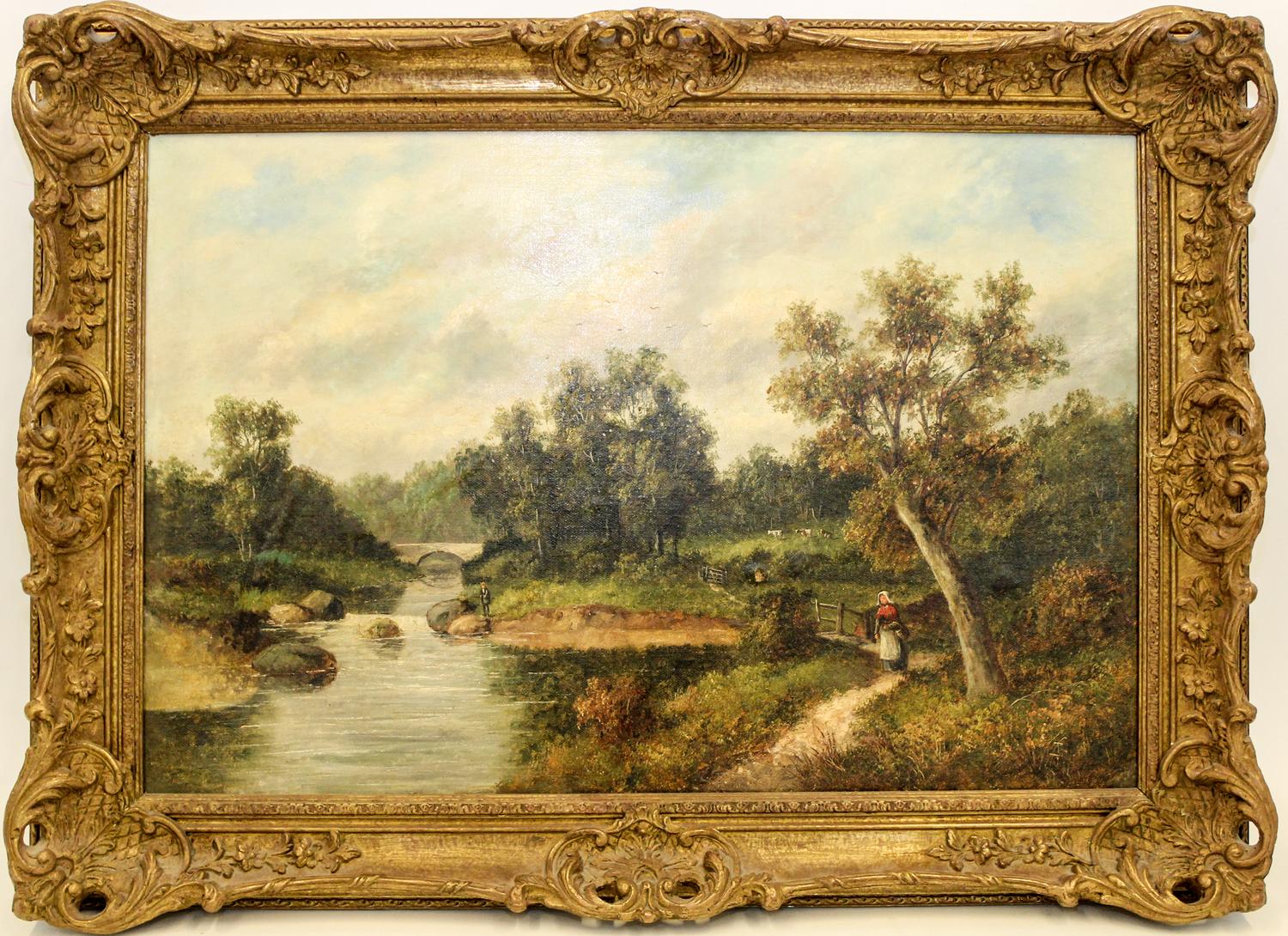 W. Richards, (19th century), Landscape, 1885