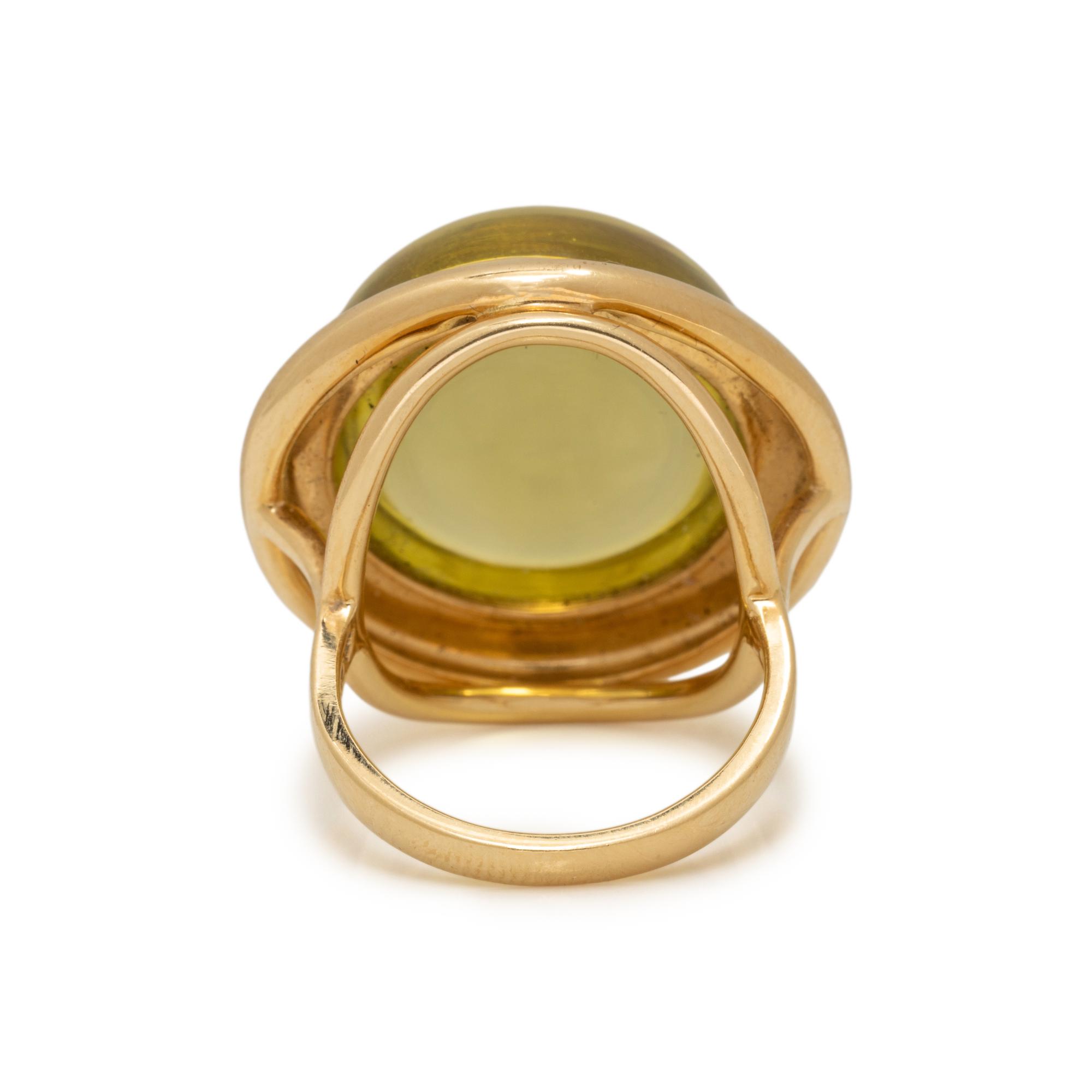 TIFFANY & CO., PALOMA PICASSO, YELLOW GOLD AND HELIODOR RING