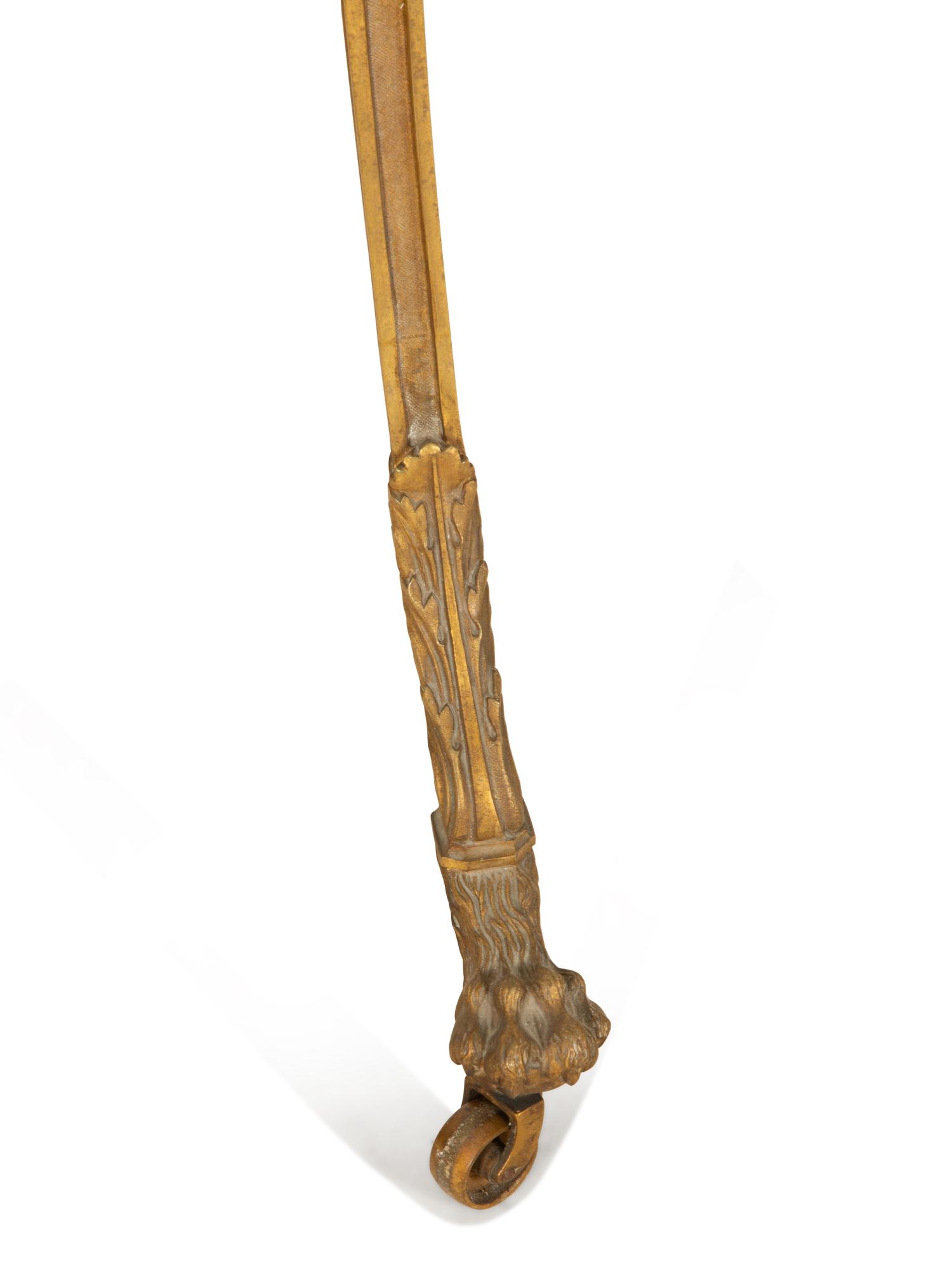 A French Empire Style Gilt Metal and Marble Top Gueridon Table — 20th Century