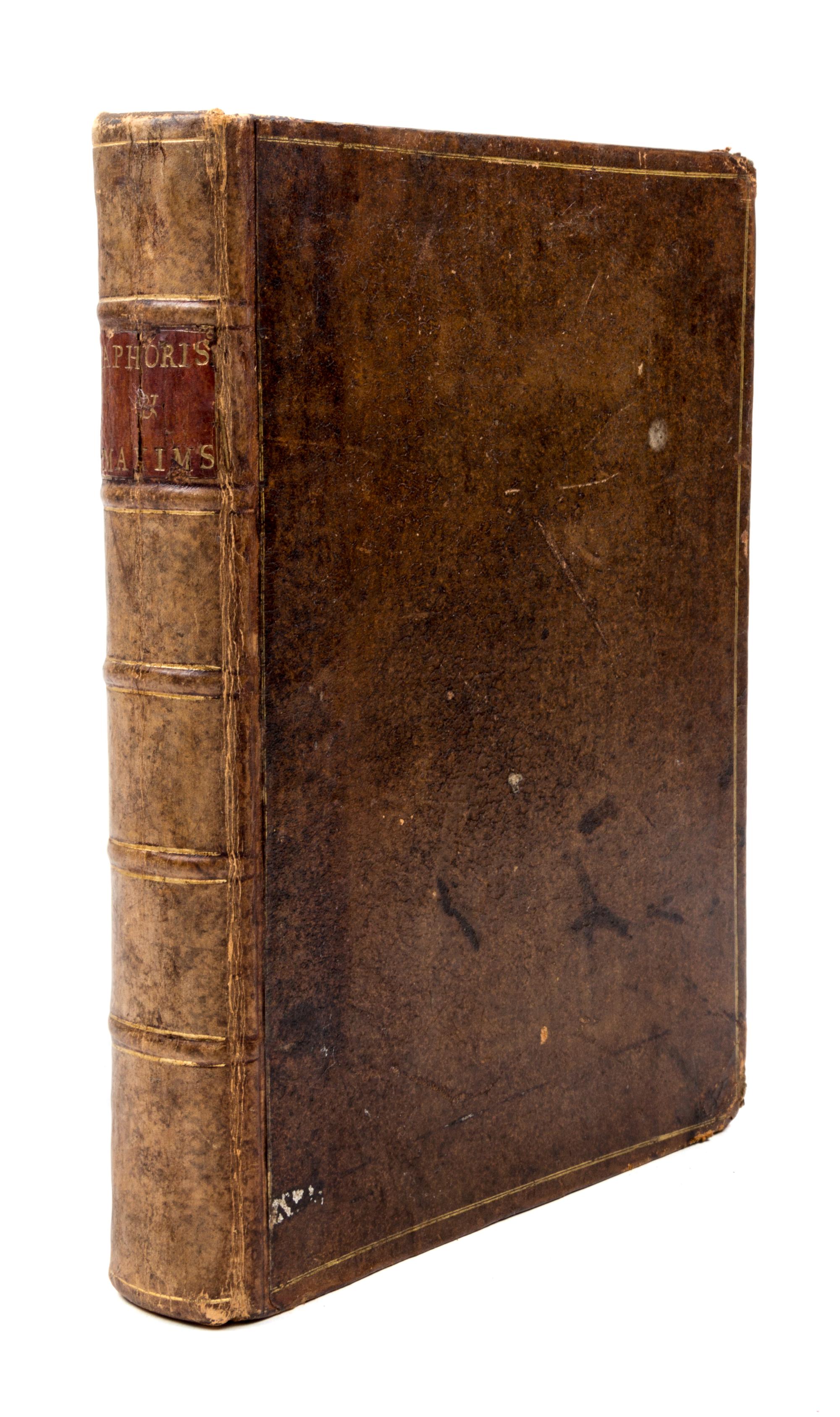 PALMER, CHARLES. A Collection of Select Aphorisms and Maxims. London, 1748.