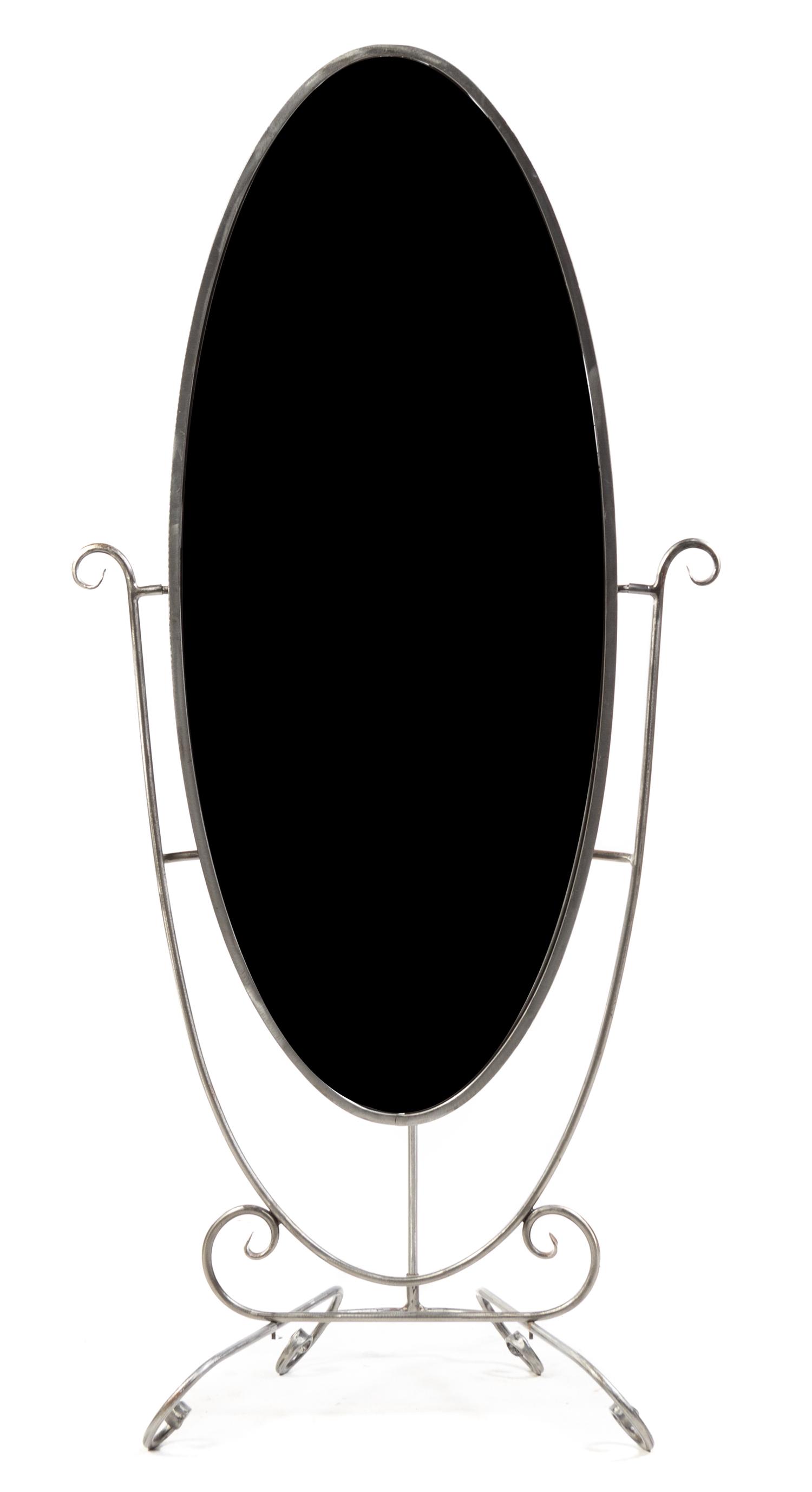 An Art Deco Style Cheval Mirror Height 62 inches.