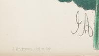 Four Hand-Colored Botanical Lithographs by James Andrews (British, 1801-1876) and an Associated Bigarreau Print
