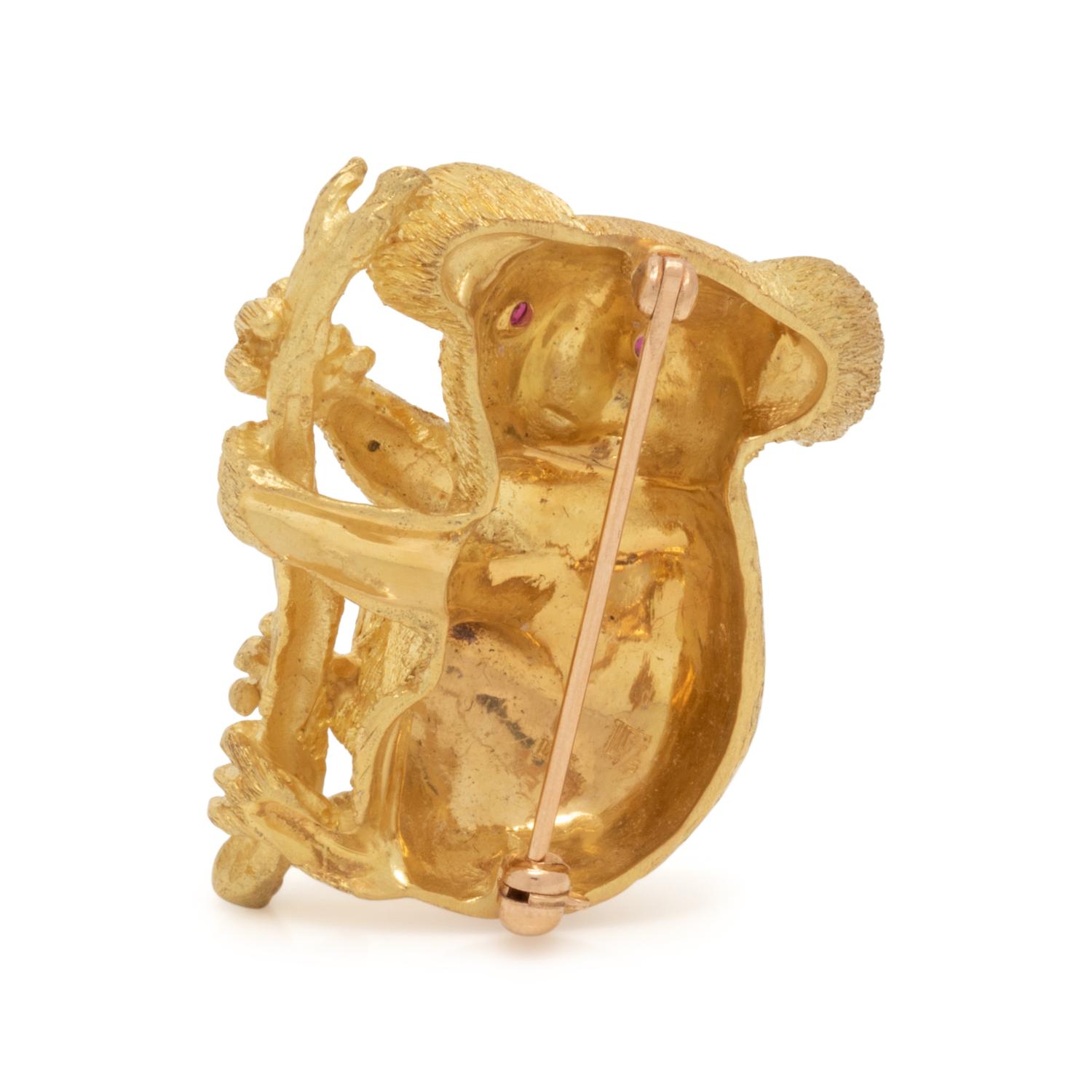 GEORGE LEDERMAN, YELLOW GOLD KOALA BROOCH