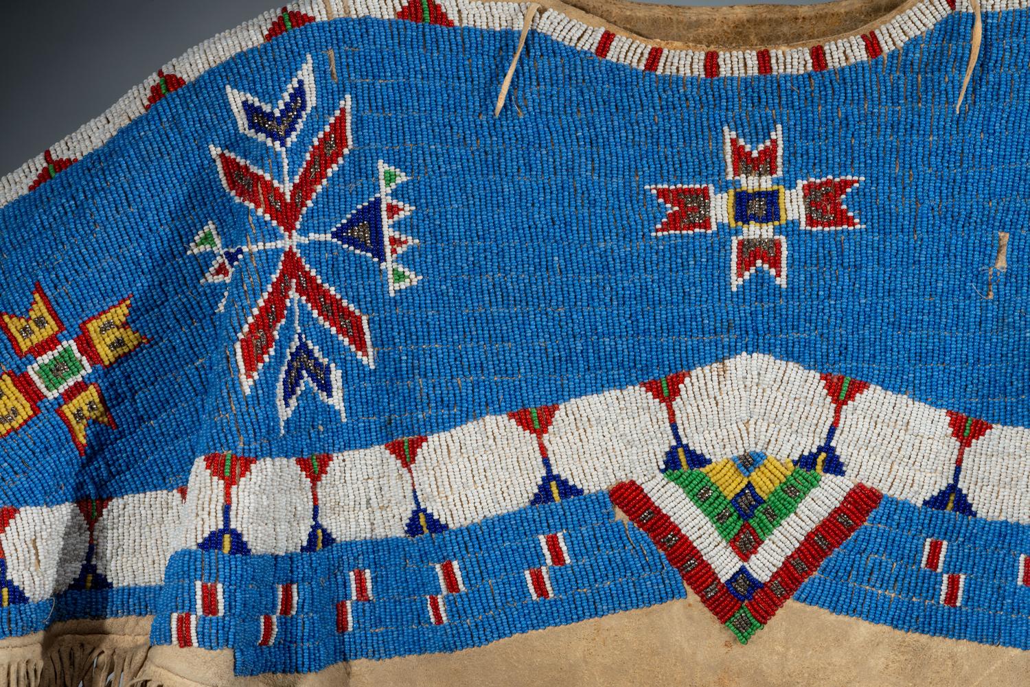 Sioux Girl's Beaded Elk Hide Dress