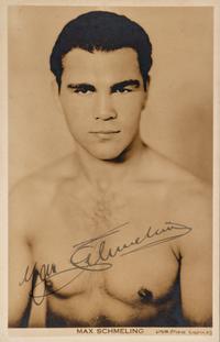 A Group of Heavyweight Champion James J. Braddock, Joe Louis, Max Schmeiling, Max Baer, Ezzard Charles and Jack Sharkey Signed Autographs,