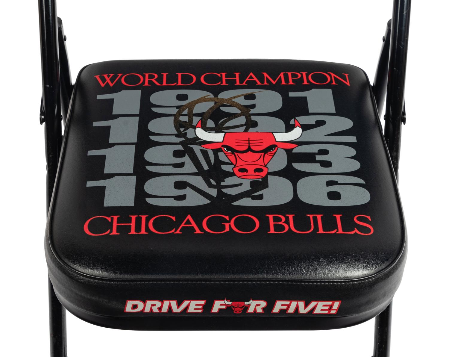 A Group of Four 1997 Chicago Bulls Michael Jordan "Last Dance" Era United Center Stadium Chairs,