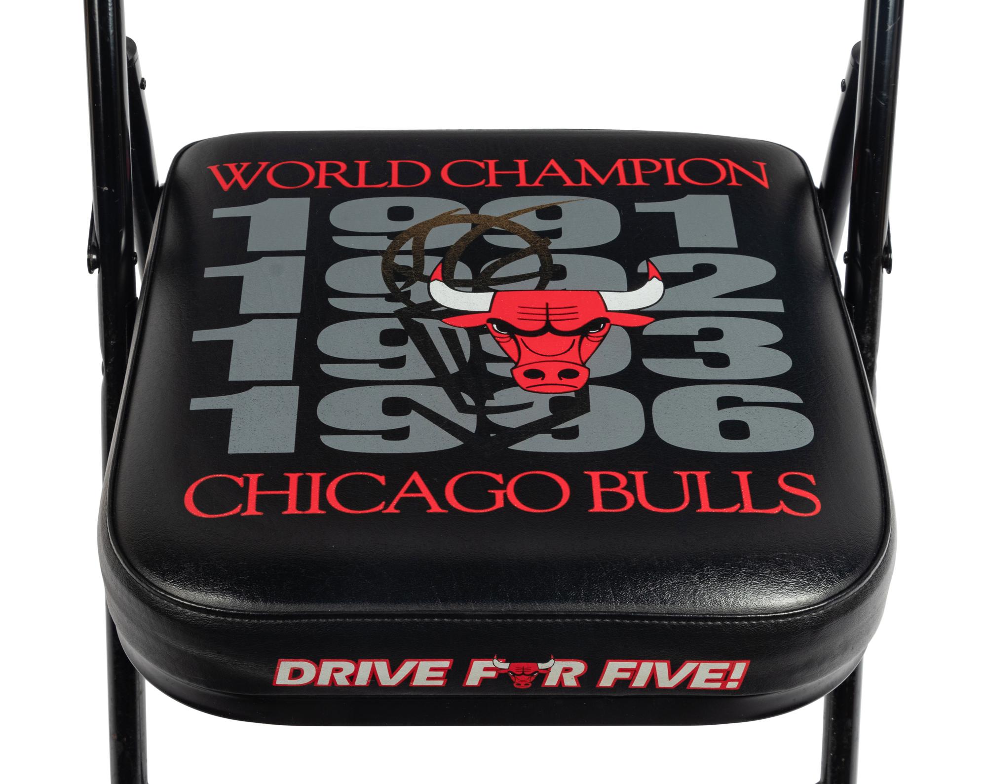 A Group of Four 1997 Chicago Bulls Michael Jordan "Last Dance" Era United Center Stadium Chairs,