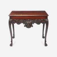 An Irish George II Carved Mahogany Side Table First half 18th century