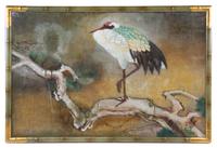 A Japanese Painting on Paper Height 44 1/8 x width 68 inches (visible). — MEIJI PERIOD (CIRCA 1868-1912)